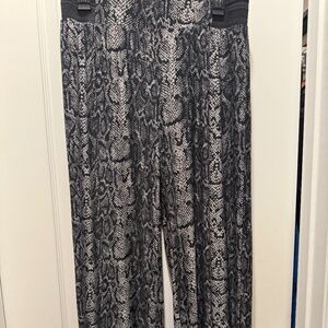 INC flowing snake pattern pants